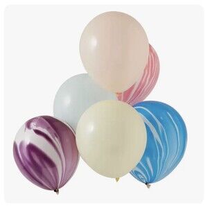 Ginger Ray 2 X Marble And Pastel 12 Inch Balloon Bundle 6 pack - New Sealed